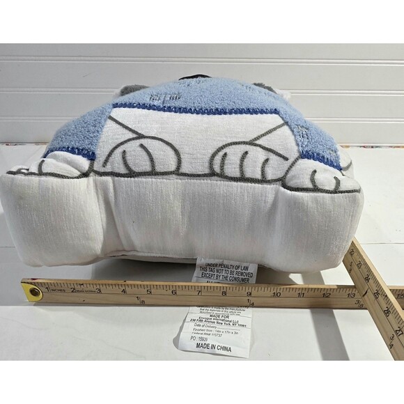 Envogue Bulldog Blue Menorah Hanukkah Sweater Plush Pillow - Picture 10 of 11